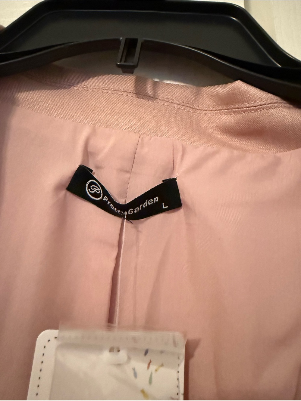 PrettyGarden Pink Blazer Women Large NWT Single Button Office Business Jacket - Picture 4 of 10